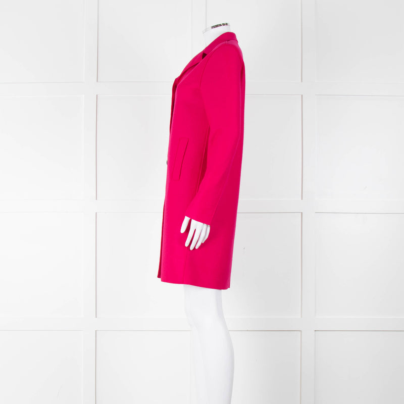Harris Wharf London Cerise Pink Double Faced Wool Coat