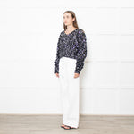 Rotate by Birger Christensen Black Loose Knit Metallic Jumper with Sequins