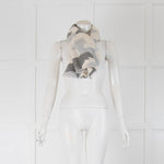 Brodie Cashmere Grey and Cream Multicoloured Scarf