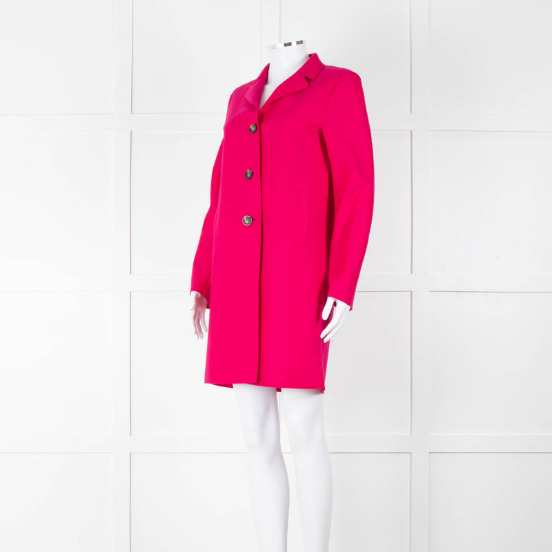 Harris Wharf London Cerise Pink Double Faced Wool Coat