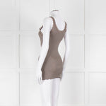 Rosemunde Brown Ribbed Lace Vest