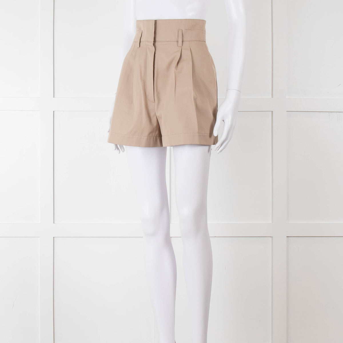 Alaia Beige High Waisted Shorts