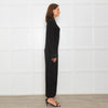 Norma Kamali Black Stretch Collared Jumpsuit