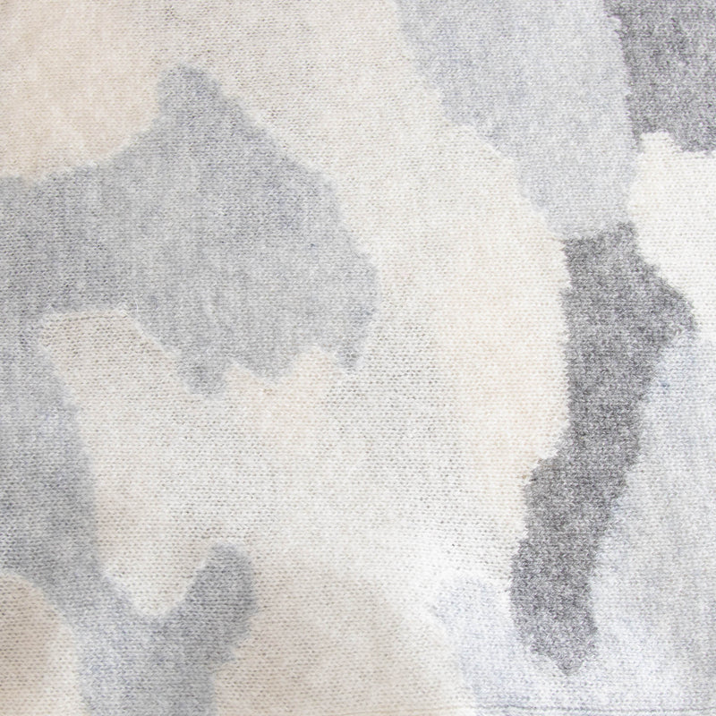 Brodie Cashmere Grey and Cream Multicoloured Scarf