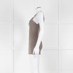 Rosemunde Brown Ribbed Lace Vest