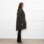 Barbour Green Waxed Lightweight Taylor Coat
