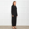 Norma Kamali Black Stretch Collared Jumpsuit