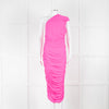 Solace London Neon Pink Stretch One Shoulder Dress