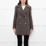 Club Monaco Brown Double Breasted Pea Coat