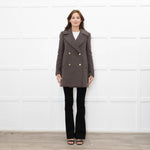Club Monaco Brown Double Breasted Pea Coat