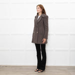 Club Monaco Brown Double Breasted Pea Coat