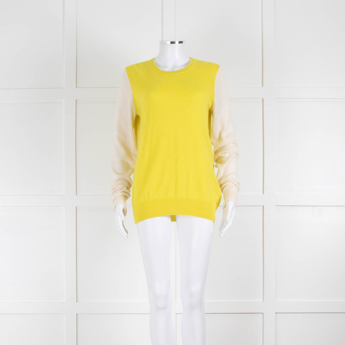 Equipment Yellow Cream Sleeve Cashmere Sweater