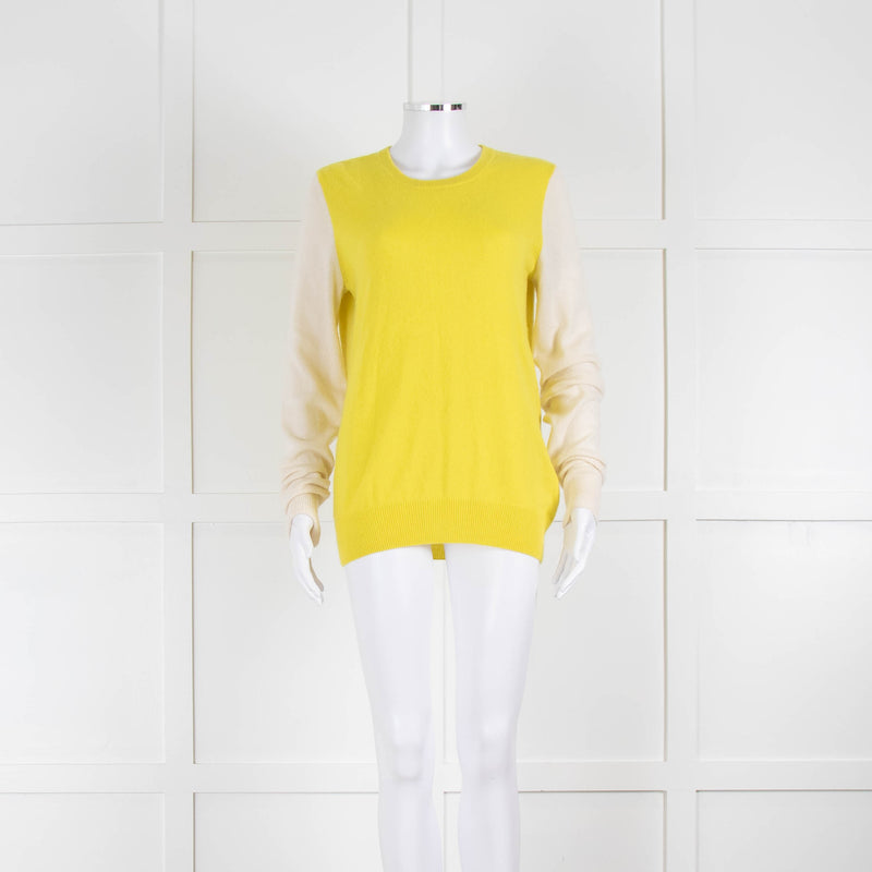 Equipment Yellow Cream Sleeve Cashmere Sweater