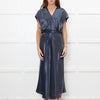 Vince Petrol Blue Sleeveless Maxi Dress With Strng Belt