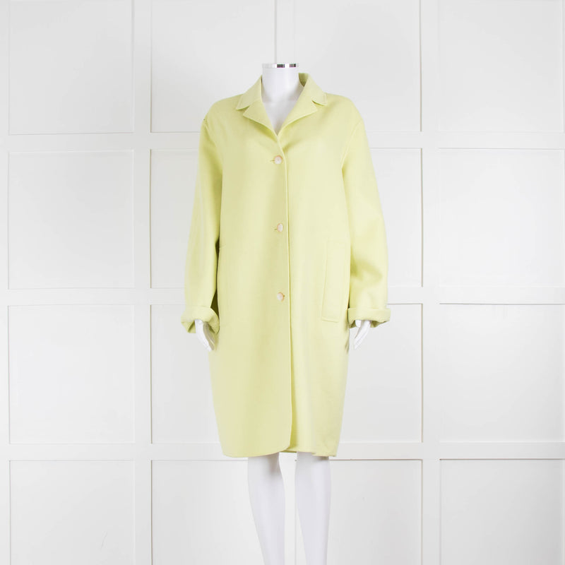 Joseph Yellow Unlined Wool And Silk Coat