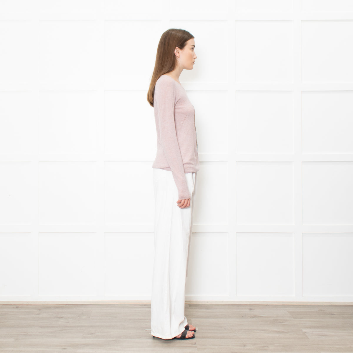 Zadig & Voltaire Deluxe Pink Cashmere Jumper With Diamante Skull