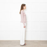 Zadig & Voltaire Deluxe Pink Cashmere Jumper With Diamante Skull