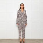 A.L.C Snake Print Jumpsuit with Drawstring Waist