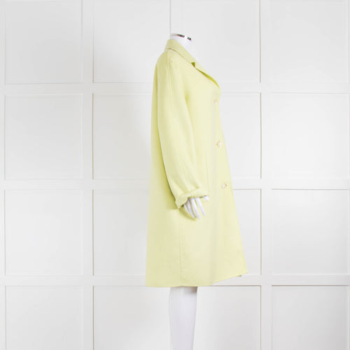 Joseph Yellow Unlined Wool And Silk Coat
