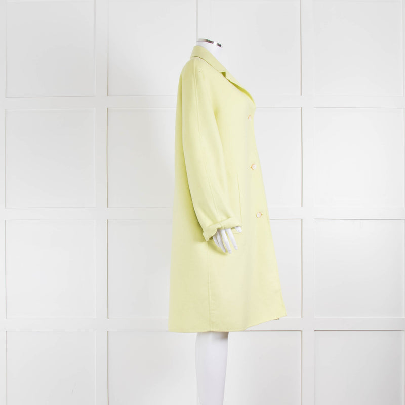 Joseph Yellow Unlined Wool And Silk Coat