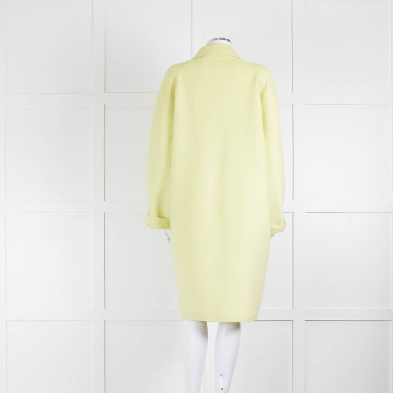 Joseph Yellow Unlined Wool And Silk Coat