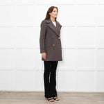 Club Monaco Brown Double Breasted Pea Coat