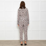 A.L.C Snake Print Jumpsuit with Drawstring Waist