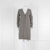 S Max Mara Grey Pattern Cashmere Blend Midi Cardigan