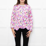 Cras Jadecras Pink Floral Quilted Jacket