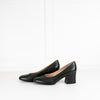 Gianvito Rossi Dark Green Round Toe Block Heel Shoes