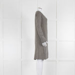 S Max Mara Grey Pattern Cashmere Blend Midi Cardigan