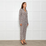A.L.C Snake Print Jumpsuit with Drawstring Waist