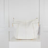 Jimmy Choo White Calfskin Gold Hardware Crossbody Bag