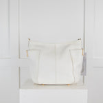 Jimmy Choo White Calfskin Gold Hardware Crossbody Bag