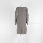 S Max Mara Grey Pattern Cashmere Blend Midi Cardigan