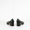 Gianvito Rossi Dark Green Round Toe Block Heel Shoes