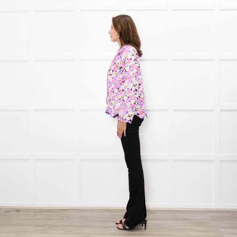 Cras Jadecras Pink Floral Quilted Jacket