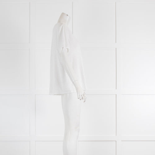 Eileen Fisher White Linen T Shirt