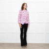 Cras Jadecras Pink Floral Quilted Jacket