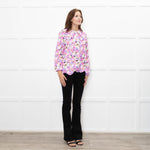 Cras Jadecras Pink Floral Quilted Jacket
