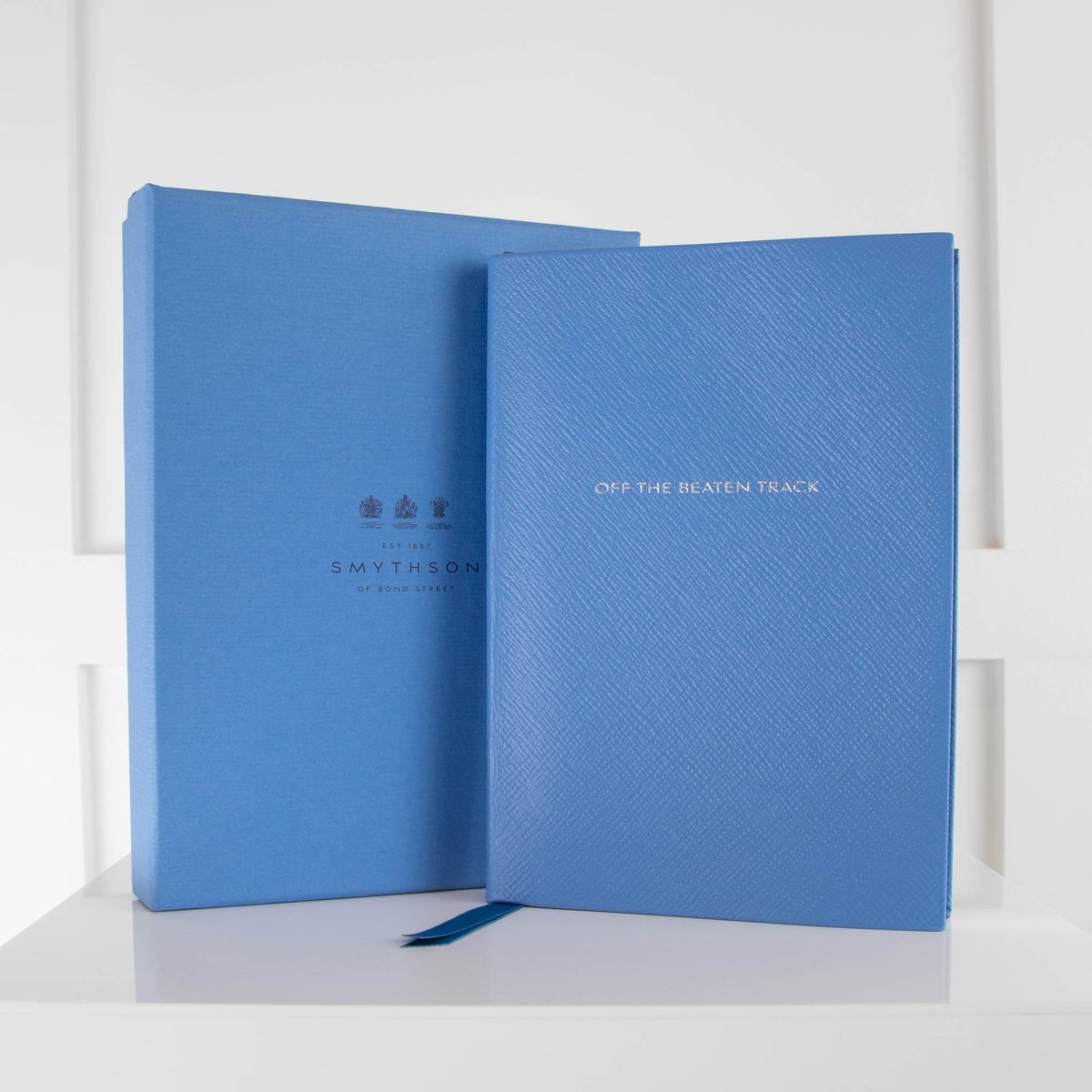Smythson  Blue Leather Off the Beaten Track Journal