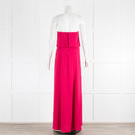 Halston Heritage Raspberry Pink  Strapless Long Dress