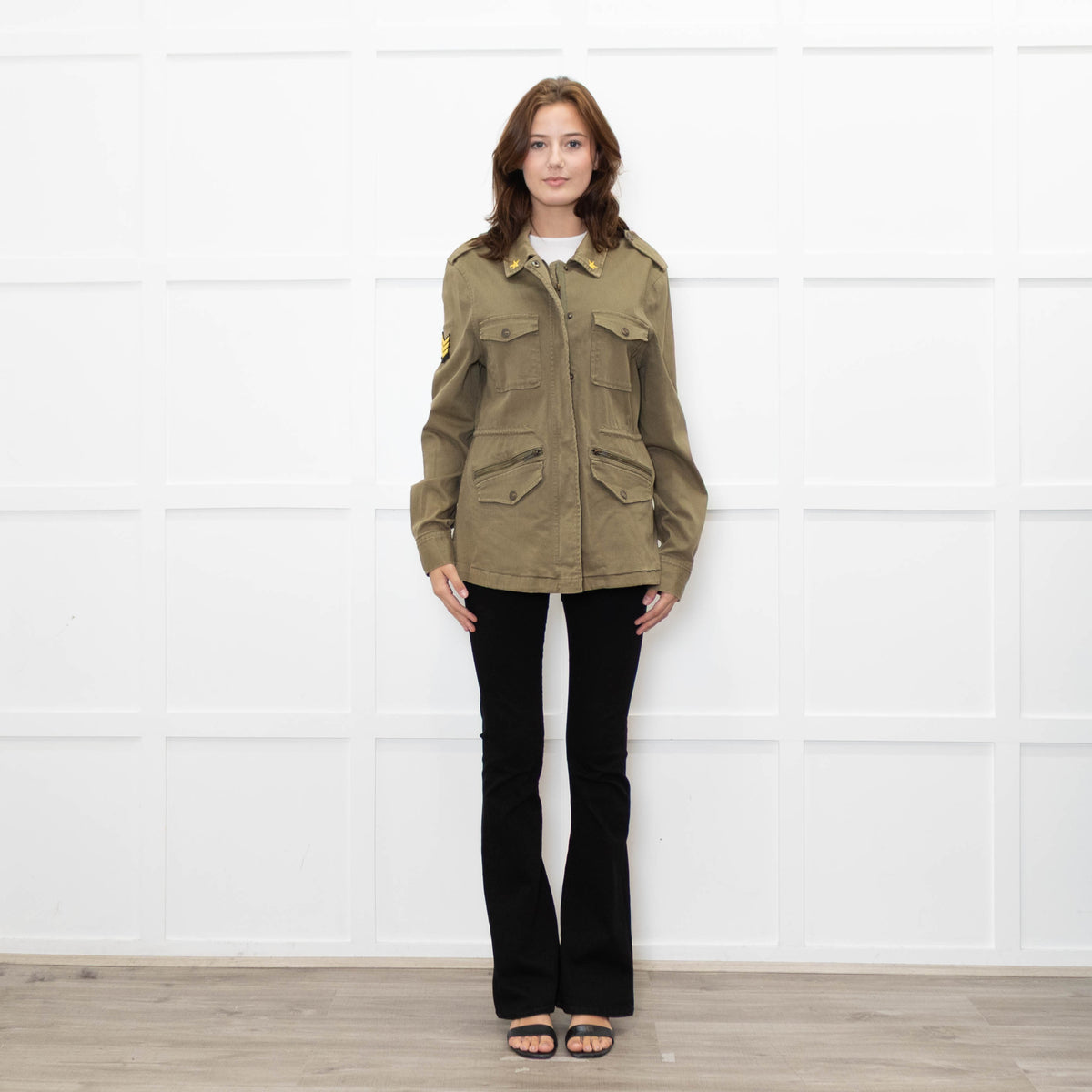 Reiko Khaki Military Style Jacket