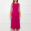 Sportmax Pink Stretch Jersey Sleeveless Midi Dress