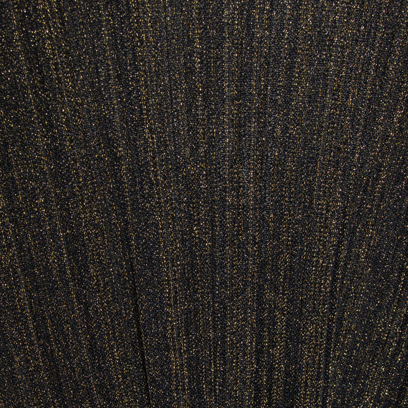 M Missoni Navy Gold Knit Flared Sleeve Sweater