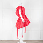 Alexander McQueen Fuchsia Pink Cotton Gathered Mini Dress