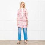 Giada Benincasa Pink Boucle Jacket with Sequin Waist
