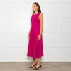 Sportmax Pink Stretch Jersey Sleeveless Midi Dress