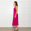 Sportmax Pink Stretch Jersey Sleeveless Midi Dress
