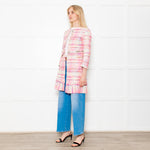 Giada Benincasa Pink Boucle Jacket with Sequin Waist